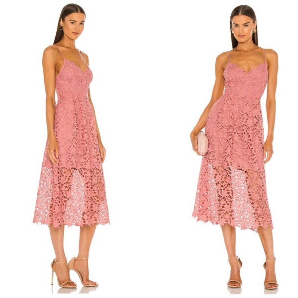ASTR  The Label Lace A Line Midi Dress XL New